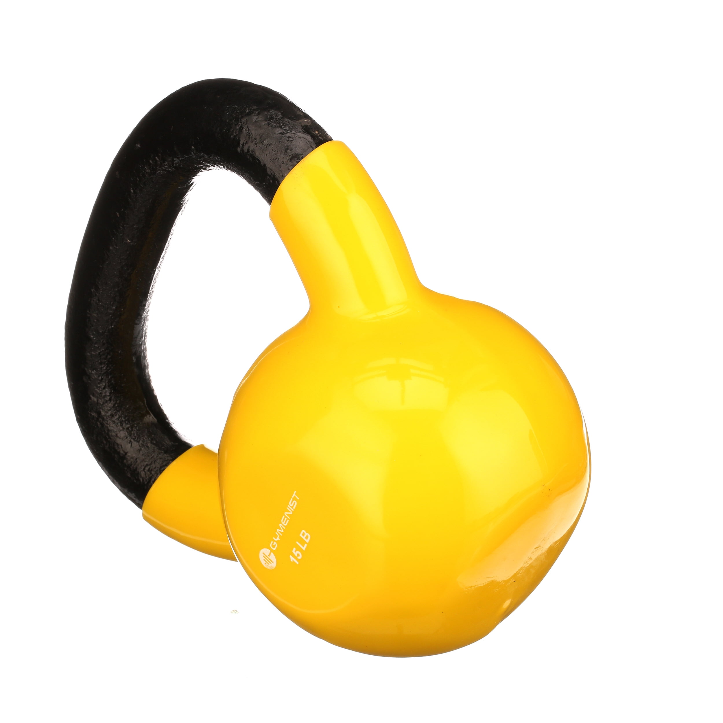 Gymenist, 15lb Vinyl Coating Kettlebell, Single