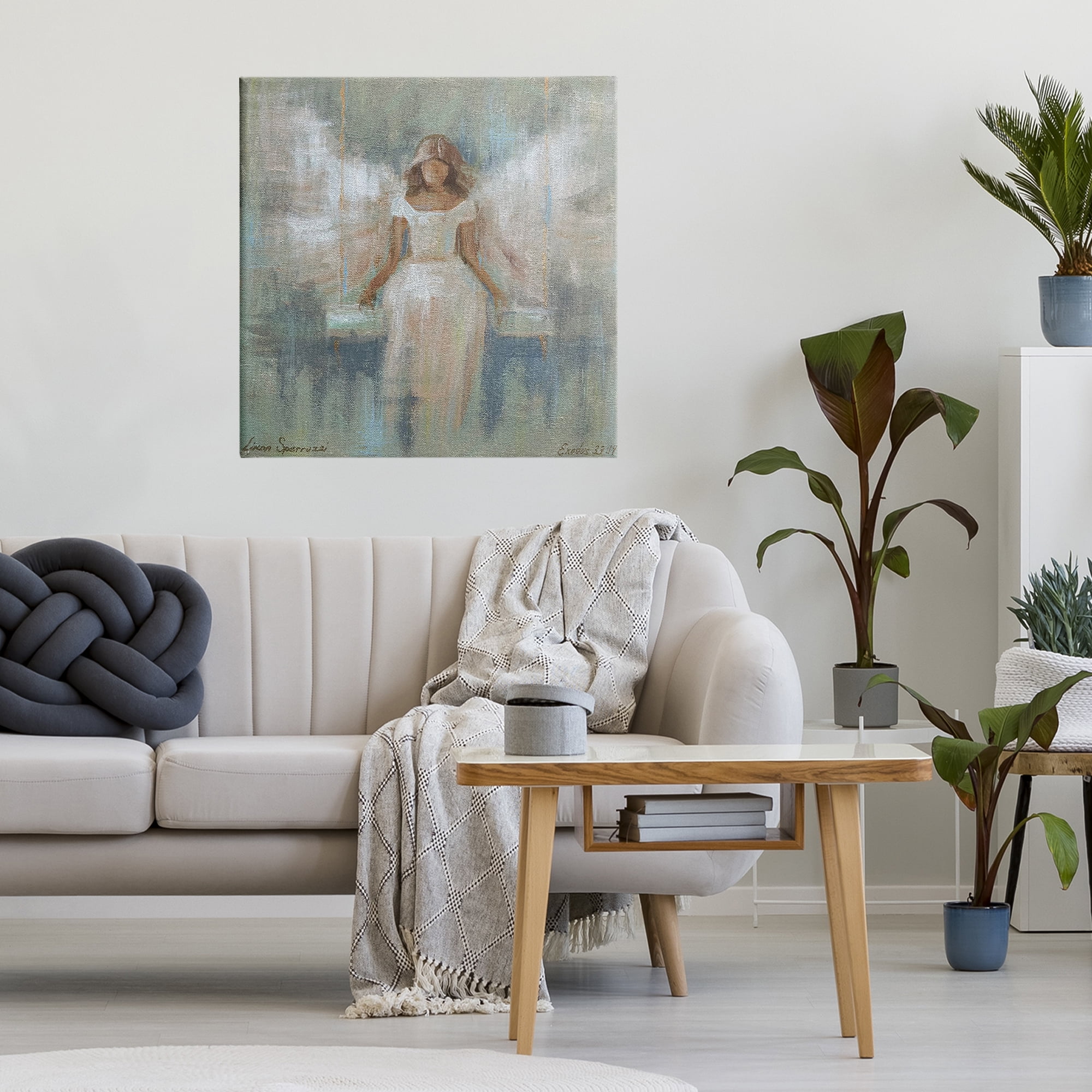 Stupell Industries Dreamlike Restful Angel Canvas Wall Art, design by Linda Sperruzzi