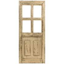 28" Small White Miniature Wooden Door Wall Hanging Decoration
