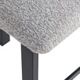 thumbnail image 3 of Remy Modern 26.5" Fabric Upholstered Barstools with Iron Frame, Black+Gray, Set of 2, 3 of 7