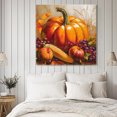 thumbnail image 4 of Orange Pumpkins Fall Wall Art Painting on Canvas, Watercolor Thanksgiving Fruits Canvas Art Home Prints Wall Art Framed Modern Artwork for Living Room Bedroom Wall Decor 8x8in, 4 of 9