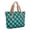 Blue and Black Checkered Pattern, variant on Blue and Black Checkered Pattern Large Tote Bag for Women, Polyester Roomy Travel Tote with Pockets and Zipper, Water Resistant Gifts Ideas for Mom Wife Friend