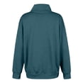 thumbnail image 5 of Dwellite Mock Neck Sweatshirt for Women Fall Turtleneck Long Sleeve Tops Oversized Pullover for Daily Wear,Sports,Going Out Navy M, 5 of 7