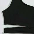 thumbnail image 5 of uikmnh Girls 2 Piece Swimsuit Solid Color Tankini Bikini Set for Summer Beach and Pool Play Color:Black,Size:7-8 Years, 5 of 7