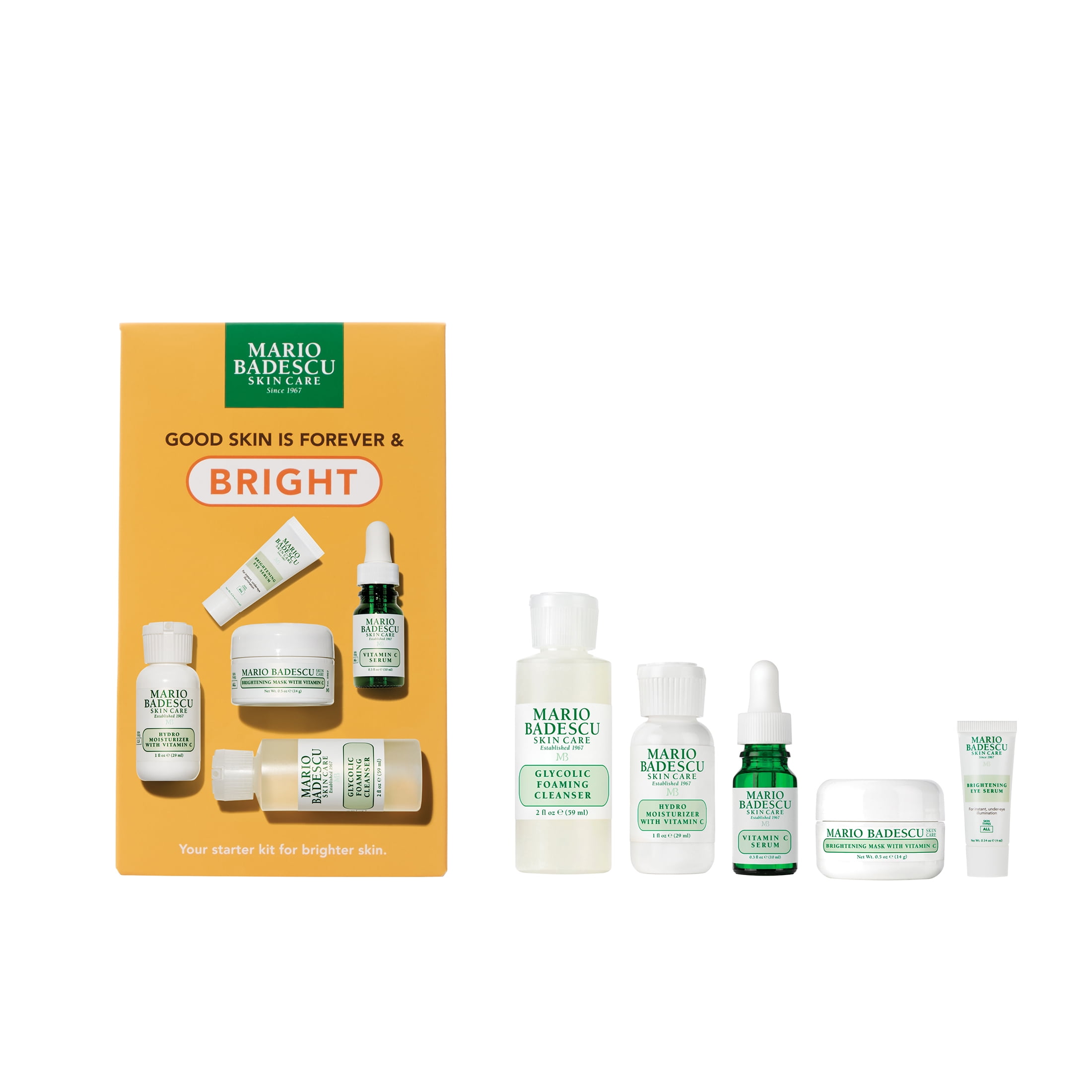 Mario Badescu Good Skin is Forever and Bright Radiant Kit, 5 Count