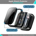 thumbnail image 4 of 3 Pack Case Compatible with Apple Watch series 10 42MM,30 °     Anti Spy Privacy Tempered Glass Screen Protector with Ultra-Thin Full Coverage Bumper Cover for iWatch Accessories(3 Colors,42mm), 4 of 6