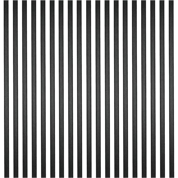 Myard 26 Inches Grooved Estate Square Aluminum Deck Balusters for Decking Railing Patio Fence, Modern Look (25-Pack, Matte Black)