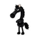 thumbnail image 2 of Colgante con forma de bolsa de caballo, adorno de animal, muñeco de peluche, dibujo animado, artesanía negro, 2 of 8