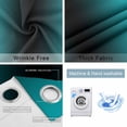 thumbnail image 6 of Blackout Curtains for Bedroom, Teal Black Ombre Room Darkening Window Drapes for Living Room, Gradient Contemporary Abstract Art Thermal Insulated Grommet Curtains, 52x90 inch, 2 Panels, 6 of 9