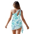 thumbnail image 6 of Xixirimido Vibrant Palm Leaf Print Girls Swimwear One Piece with Adjustable Strap and Removable Bra, Fashion Bathing Suit with Mesh Cover Up Skirt for Teens, Size 17-18 Years, 6 of 7