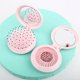 thumbnail image 1 of Peine grande para desenredar el cabello, peine de dientes anchos para cabello rizado, cabello húmedo y seco, peine desenredante sin mango, peine para champú, 1 rosa+1 verde, 1 of 3