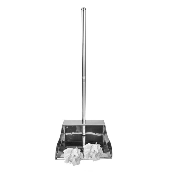FENGGUIQU Heavy Duty Metal Dustpan with Stainless Steel Construction and Ergonomic Handle, 1 Piece Cleaning Tool