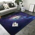 thumbnail image 3 of Area Rugs For Living Room Decor - Planets Stars And Galaxies Soft Anti Slip Throw Washable Rugs 5x7 For Bedroom, Indoor Carpet For Bedroom Living Room 80x58In, 3 of 7