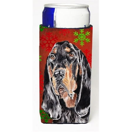 

Coonhound Red Snowflake Christmas Michelob Ultra bottle sleeves For Slim Cans - 12 oz.