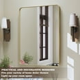 thumbnail image 3 of VIPLOOK Framed Wall Mounted Bathroom Vanity Mirror 32" * 24" - Brushed Gold, 3 of 10