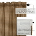 thumbnail image 5 of VHC Brands Rustic Cedar Green Plaid Cotton Ridge Curtains Rod Pocket Tie Back(s) Door Panel, 5 of 5