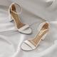 thumbnail image 5 of Sandalias de Tacón Grueso Alto para Mujer DREAM PAIRS Blancas Talla 7.5, 5 of 8