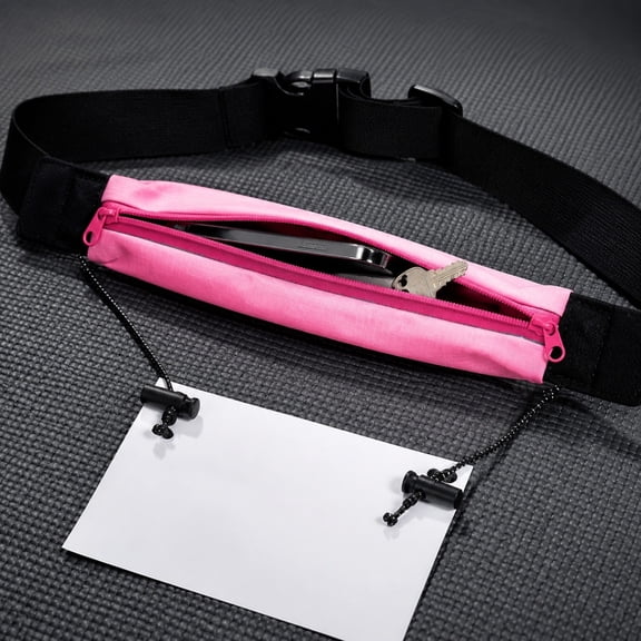 MMJ Outdoor Sports Waist Bag Running Phone Pouch Adjustable Fitness Belt Unisex Race Number Holder Jogging Marathon Gym Travel