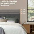 thumbnail image 3 of AENKYO Twin Size Upholstered Platform Bed Frame, Tufted Low Profile Design with Adjustable Headboard, Gray, 3 of 8