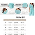 thumbnail image 6 of Summer V-neck Womens Wide Leg Jumpsuits Short Sleeve Tie Knot Front Long Romper, 6 of 6