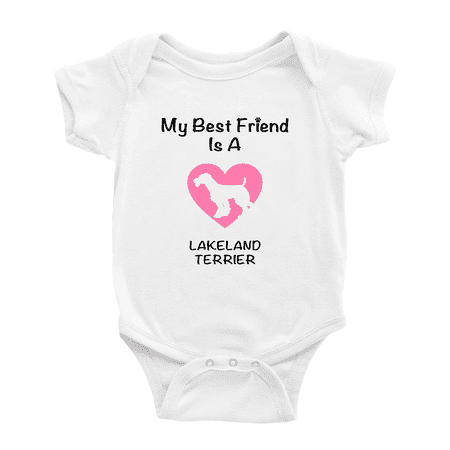 

My Best Friend is A Lakeland Terrier Dog Funny Baby Outfits 0-3 Months