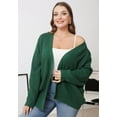 thumbnail image 6 of Daystry Fall Winter Womens Plus Size Open Front Casual Long Sleeve Chunky Cable Knit Classic Sweaters Cardigan, 6 of 8
