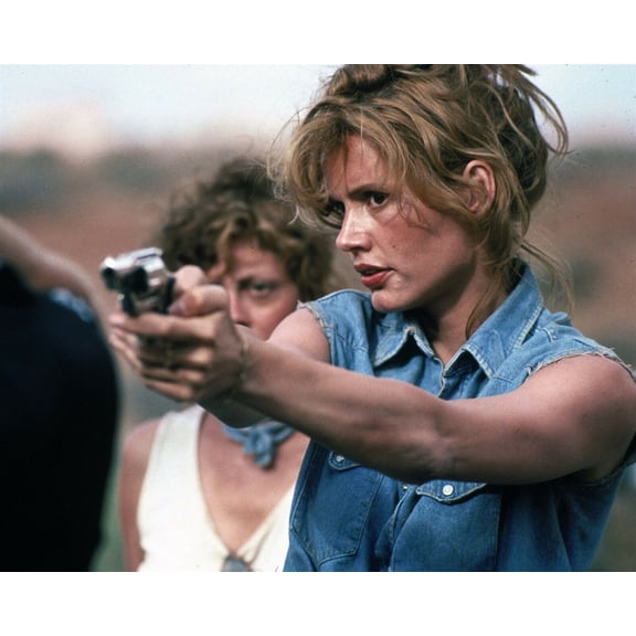 Thelma and Louise Geena Davis pointing gun Susan Sarandon behind her 24x30 poster