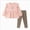 A221-Pink, variant on Girls' Cute Casual Stylish And Adorable Embroidered Bear Print Top And Contrasting Pants Set 4 Years Pink