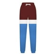 thumbnail image 5 of CLOISE Sweatpants for Women Joggers Baggy Jogger Pants Comfort Petite Tall Elastic Bottom Pants Blue Y2k Elastic Waist Drawstring Striped Sweatpants with Pockets Trendy Fall Long Trousers XL, 5 of 5
