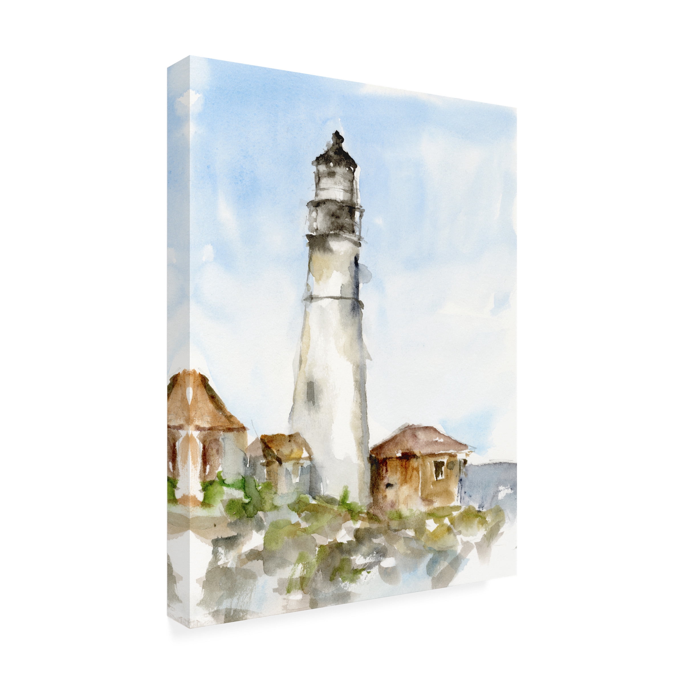 Ethan Harper 'Plein Air Lighthouse Study I' Outdoor Canvas 32x32