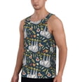 thumbnail image 2 of Haiem Cute Sloth Men Workout Tank Top Gym Bodybuilding Sleeveless Muscle T Shirts Athletic Tank Breathable Workout Shirt-X-Large, 2 of 8