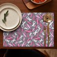 thumbnail image 5 of Pink Breast Cancer Summer Placemats Table Placemats Set Of 4-Linen Kitchen Washable Placemats Table Mats 11.8"x17.7" Non-Slip Heat Resistant, 5 of 6