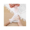 thumbnail image 4 of INSPIRE CHIC Women's Lace Fingerless Gloves Wrist Length Wedding Elegant White Ruffled Floral Gloves for Bridal Party Gloves White-9(With elasticity), 4 of 6