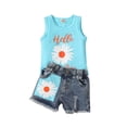thumbnail image 1 of Seyurigaoka Children Clothes Set, Round Collar Vest and Elastic Waist Shorts, 1 of 9