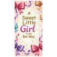 thumbnail image 1 of Sweet Little Girl Backdrop Pink Ribbon Welcome Party Event Banner Baby Shower Decoration Backdrop Background Celebration Decor Festive Announcement, 1 of 3
