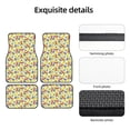 thumbnail image 5 of Cauagu Hippopotamus Pattern Car Floor Mat Set of 4,Car Carpet Mats Car Mats with Anti-Slip Backing & Driver Heel Pad Universal Fit for Cars/Trucks/SUV/Vans, 5 of 6