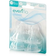 Evenflo CustomFlow Classic Silicone Nipples, Medium Flow (3-6 months), 4 ea (Pack of 6)