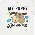 thumbnail image 4 of Inktastic My Poppy Loves Me with Sloth and Hearts Boys or Girls Toddler T-Shirt, 4 of 5