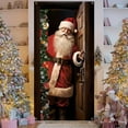 thumbnail image 6 of Dmlowu Christmas Door Cover - ​Santa Claus Merry Christmas Front Door Decorations, 35x73 inch Christmas Door Covers Gift for Holiday Party Christmas Decorations Indoor & Outdoor, 6 of 7