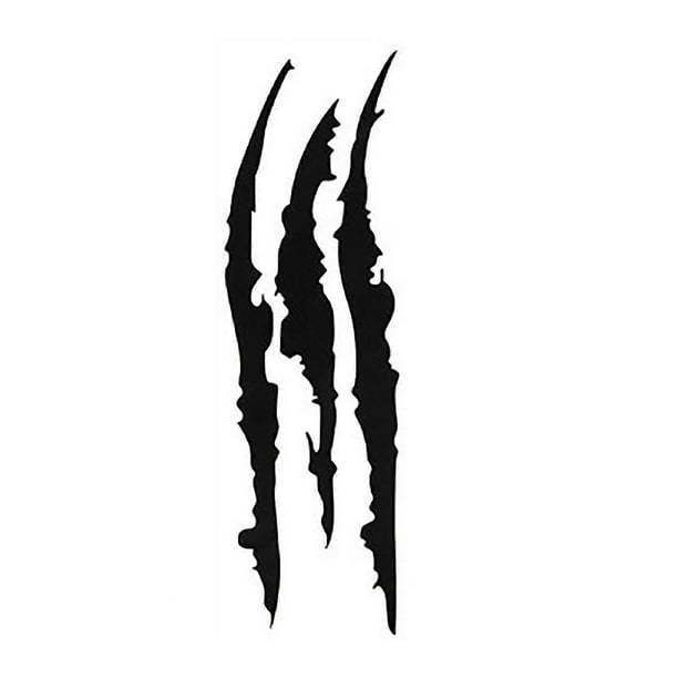 2 Pcs Claw Car Stickers Cool Unique 35cm Length Monster Claw Car Sticker for Headlights Hood Black