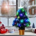 thumbnail image 7 of 17.7 Inch Pre-Lit Artificial Christmas Tree with Colorful LED Lights | USB Powered Small Tabletop Tree for Home Office Party Holiday Decorations, 7 of 7