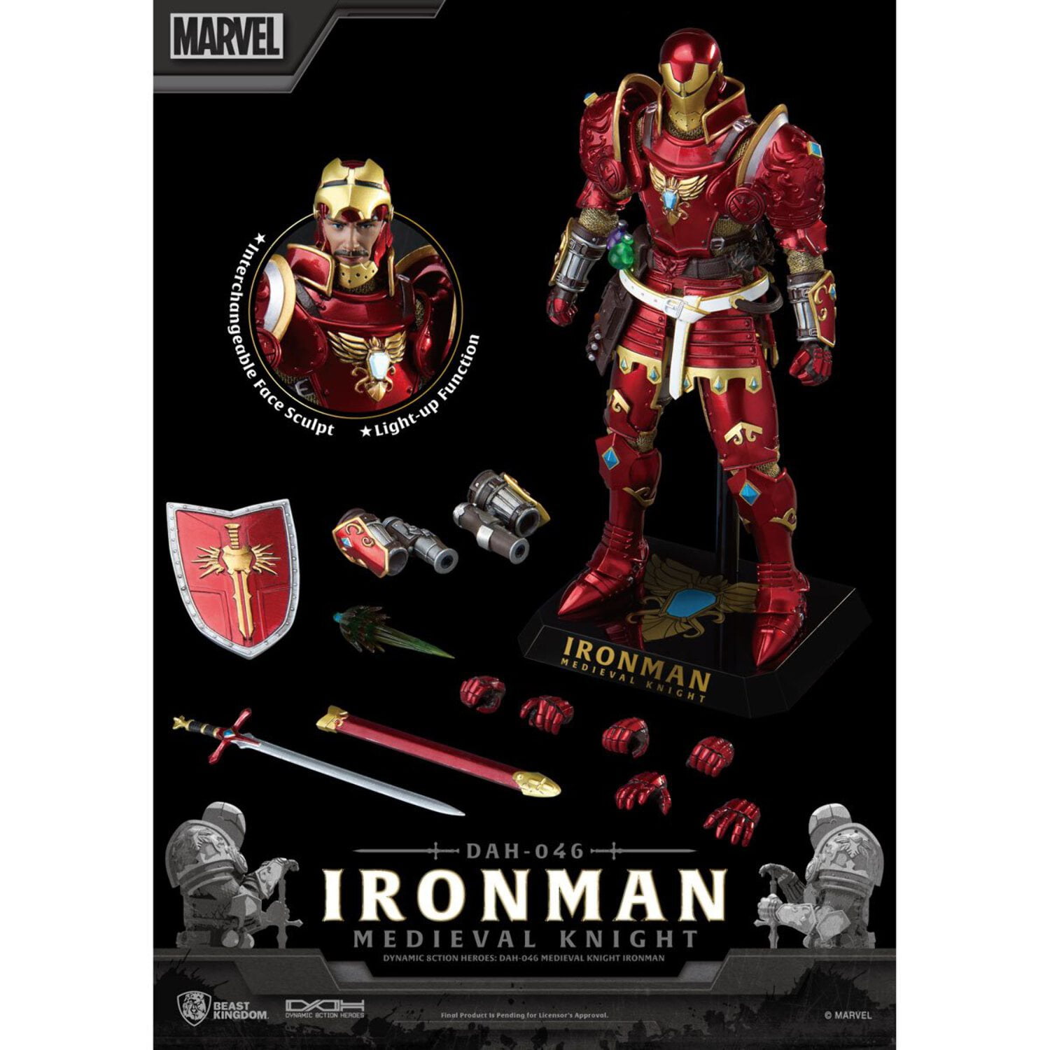 Medieval Knight Iron Man DAH-046 Dynamic 8-Ction Figure