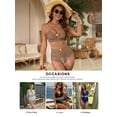 thumbnail image 5 of SHEWIN Swimsuit for Women 2 Piece Bathing Suits High Waist Bikini Sets Texture Swimming Suits Full Coverage Beach Essentials Khaki L, 5 of 10