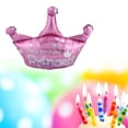 thumbnail image 5 of 5-Piece Set for Kids' Parties & Weddings, Pink Delight Sparkling Princess Birthday Crown Balloons, 5 of 8