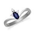 thumbnail image 2 of Gin & Grace 14KT WG Genuine Blue Sapphire and diamond accent Ring, 2 of 6