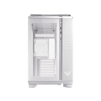 ASUS TUF Gaming GT502 White ATX Mid-Tower Computer Case with Front Panel RGB Button, USB 3.2 Type-C and 2x USB 3.0 Ports, 2- way Graphic Card Mounting Orientation Compatible, 360mm and 280mm Radiator