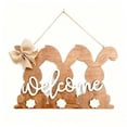 thumbnail image 2 of Decoraciones de Pascua, adornos de Pascua, regalos de Pascua, colgadores decorativos para puerta de Pascua, huevos de Pascua, letras, conejos, adornos de madera, decoraciones festivas de madera, colga, 2 of 7
