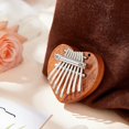 thumbnail image 4 of Portable Mini 8-Key Sapele Plate Kalimba Thumb Piano Finger Practice Instrument for Beginners Christmas Gifts, YellowMahogany Heart, 4 of 8