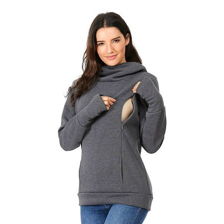 

Sleeves Breastfeeding Women s Hoodie Maternity Long Hooded Sweatshirts Maternity blouse Maternity Shirt Work