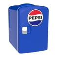 thumbnail image 2 of Pepsi 6 Can Portable Mini Fridge, 4L Personal Cooler with Carrying Handle, AC & 12V Car Adapter, Compact Beverage Cooler for Drinks, Skincare, and Snacks, 2 of 10
